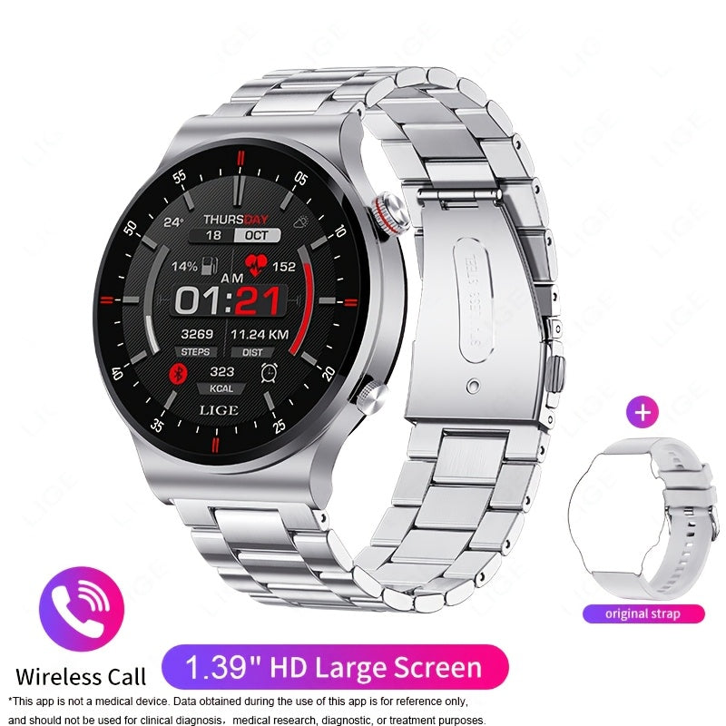 Smart Watch for Men Women Fitness Tracker Sleep Monitor Heart Rate AI Voice Control Touch Screen