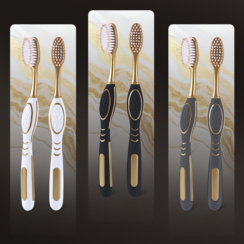 Soft Bristle Toothbrush Pack of 6 for Men with Full-Size Head Unscented Deep Cleaning Gum Care