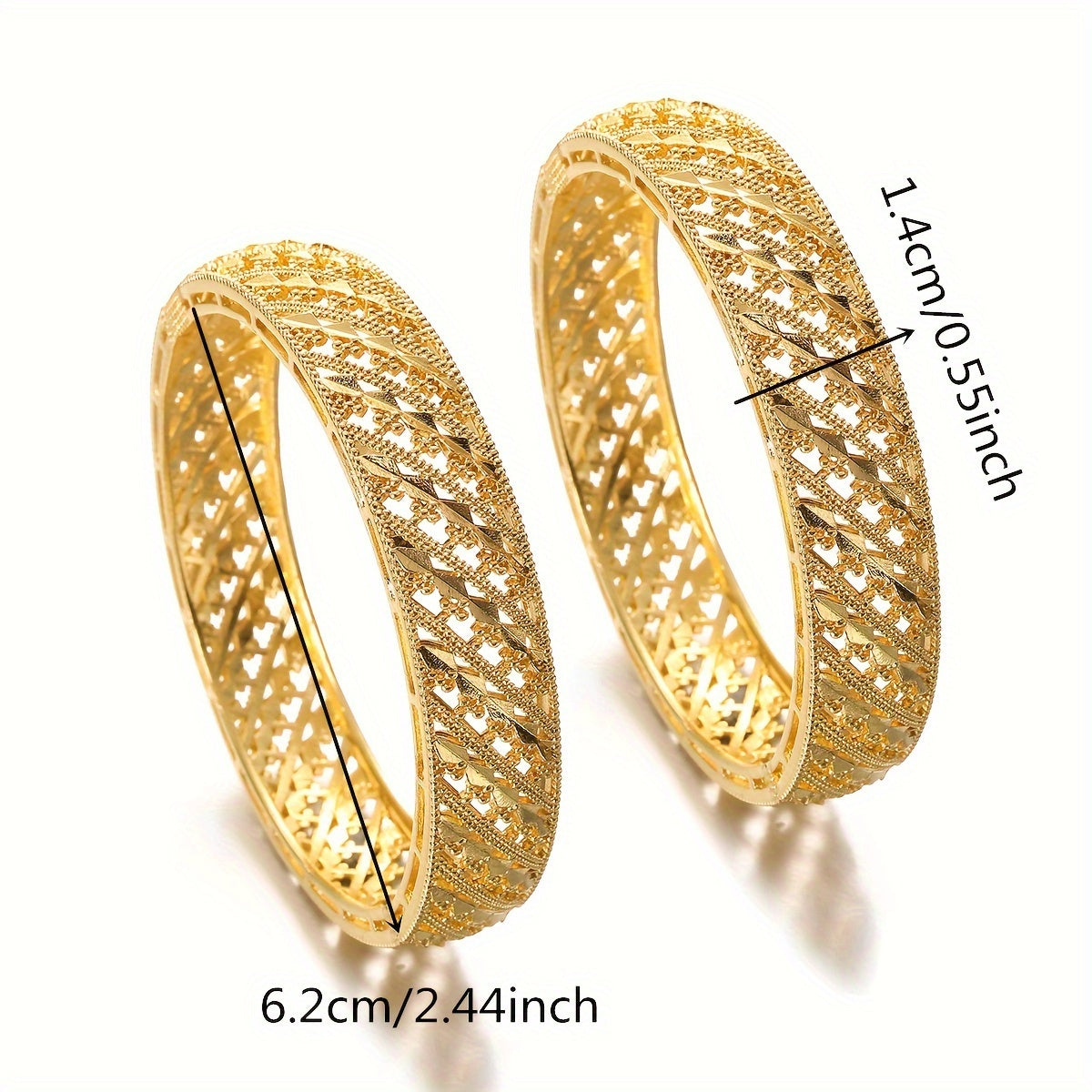 Women’s Gold Plated Alloy Bangle Bracelets with Mosaic Design for Everyday Wear
