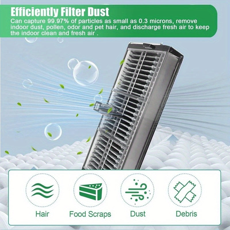 Replacement HEPA Filters for Robotic Vacuum Cleaner Set of 4 High-Efficiency Filtration