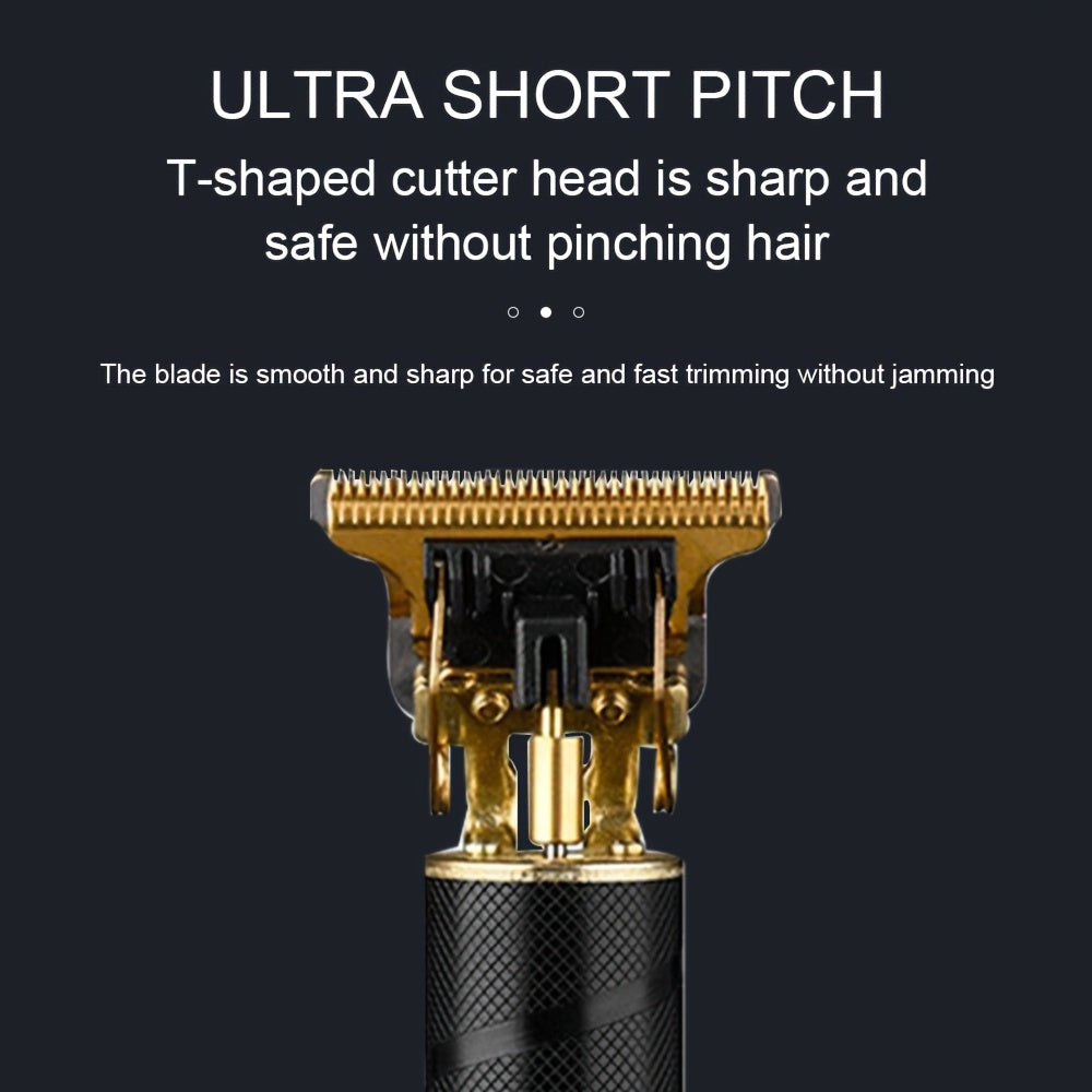 Erkaklar uchun simsiz soch kesish moslamasi to'plami, qora, raqamli displey, qayta zaryadlanuvchi litiy batareya 2100mAh