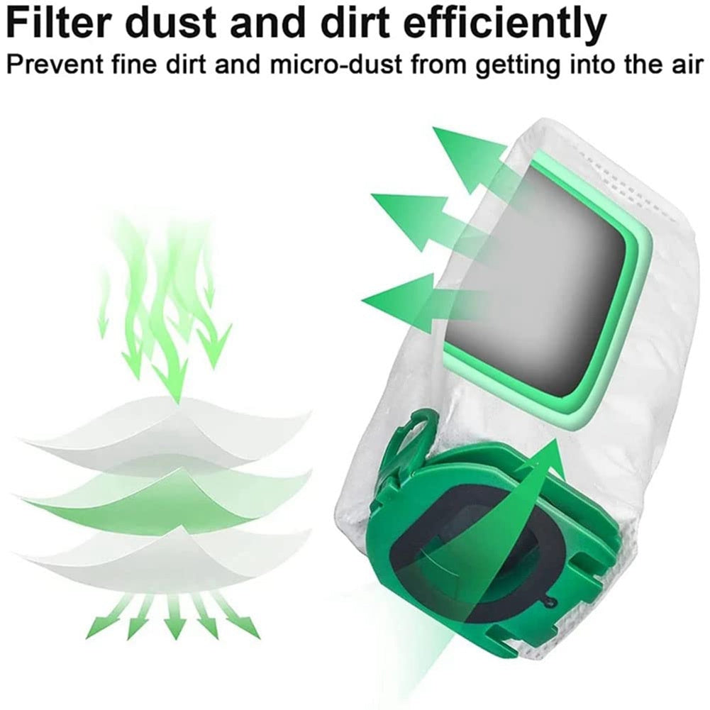 Replacement Dust Bag for Cordless Vacuum Cleaner Green Black Polyester Durable Easy-Access