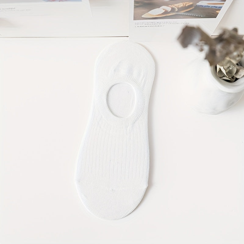 Women's No-Show Socks 30 Pairs Breathable Moisture-Wicking Polyester Spandex Black White Grey