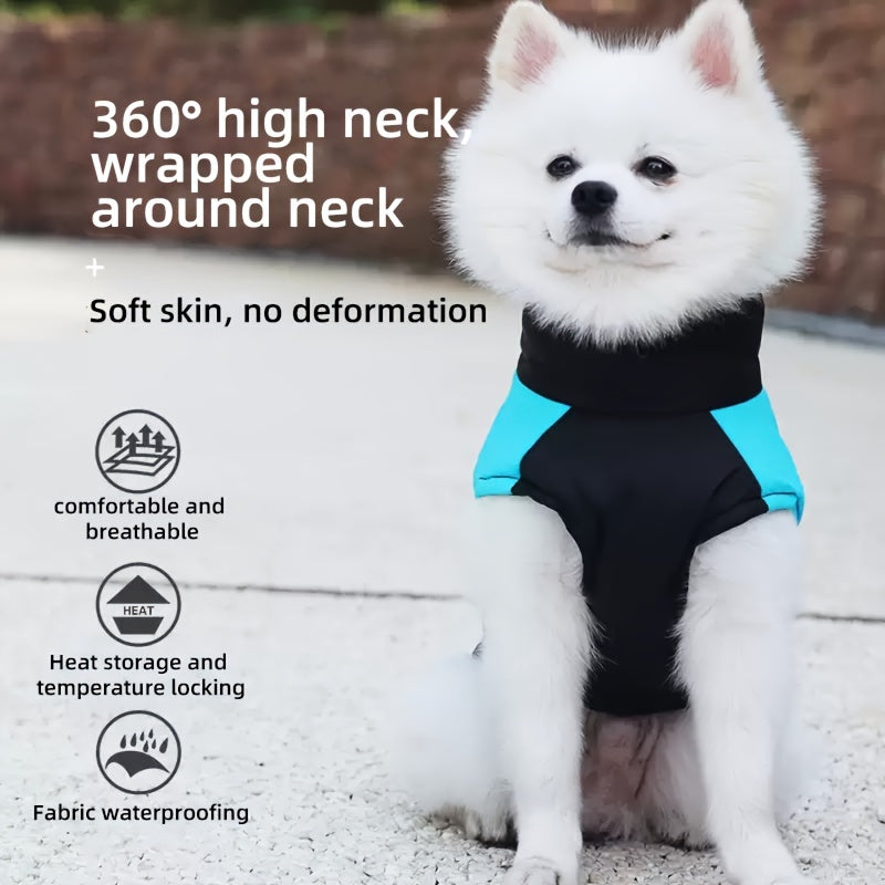 Waterproof Winter Dog Jacket with Zipper and Leash Loop for Small to Large Breeds