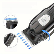 Hiena Professional erkaklar uchun soch kesish mashinasi 3-burchakli to'plam USB zaryadlash bilan