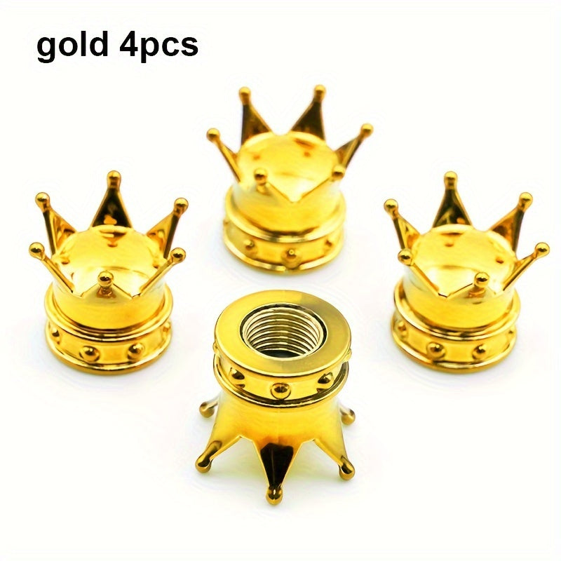 Universal Tire Valve Caps Crown Style Car Bicycle Motorcycle Decorations