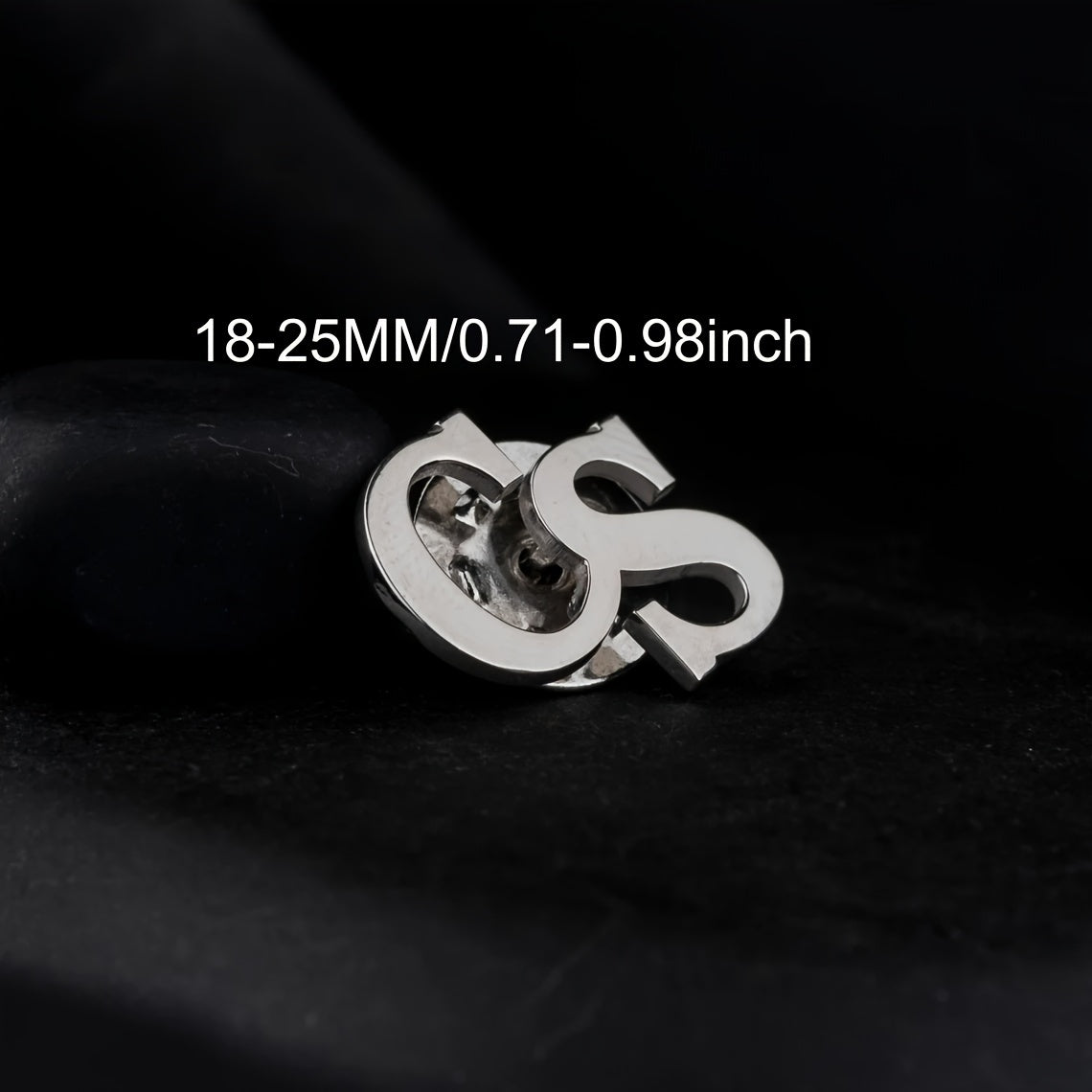 Usmonli Ikki Harfli Yaka Pin, Maxsus Boshlang'ichlar bilan, Nikel Qoplamali Monogram Brosh, Erkaklar Kostyumi uchun, Minimalistik Zargarlik Aksessuar