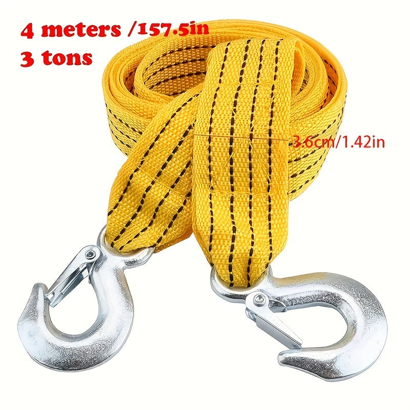 Heavy Duty 3 Ton Trailer Hitch Tow Strap 4M Iron Recovery Rope