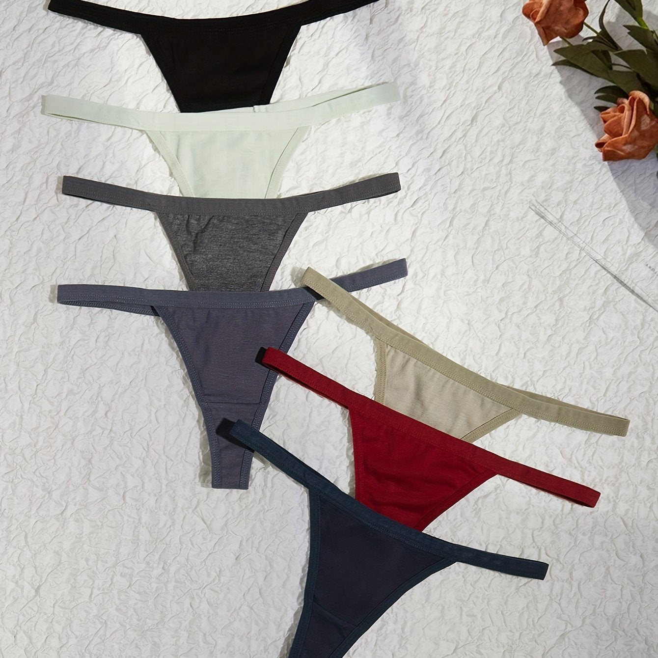 7-Donali toʻliq tikanli chiroyli qavatli tanga ichki kiyimlar ayollar uchun sexy qulay lingerie