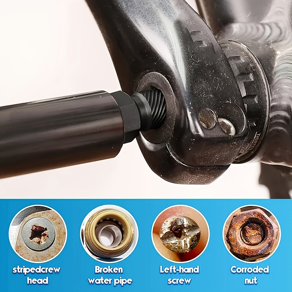 10-Piece Metal Nut Removal Tool Set for Internal Hex Bolts and Screws