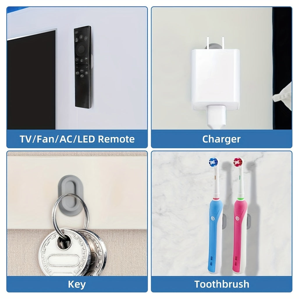 Soporte magnético para mando a distancia en silicona para pared, sin taladro, pack de 1, 2 o 4