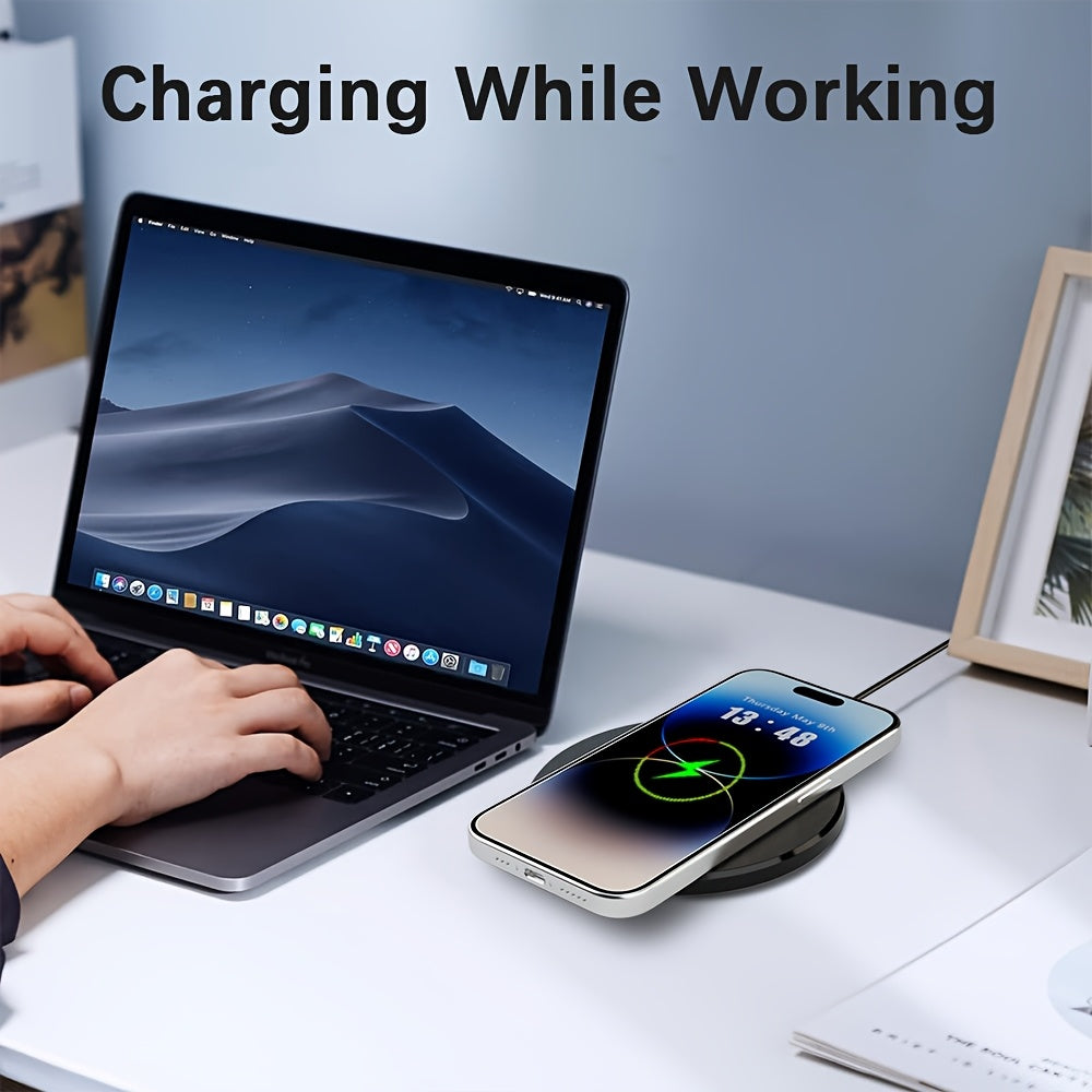 Cargador inalámbrico rápido de 10W alimentado por USB con indicador de carga para teléfonos