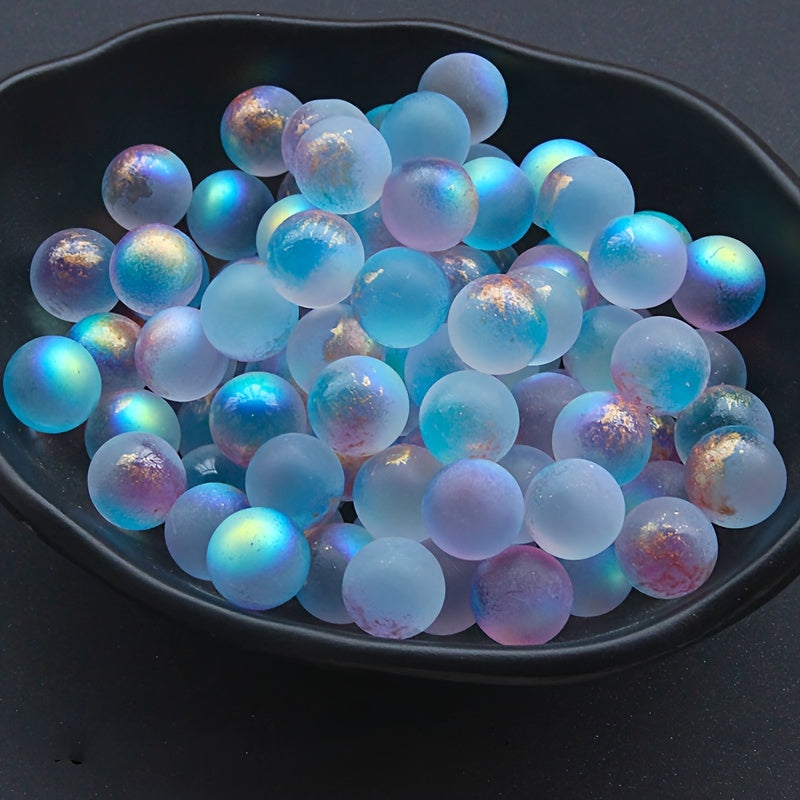 Glow-in-the-Dark Glass Beads 12mm for Jewelry Crafts Aquarium Decor Set of 10
