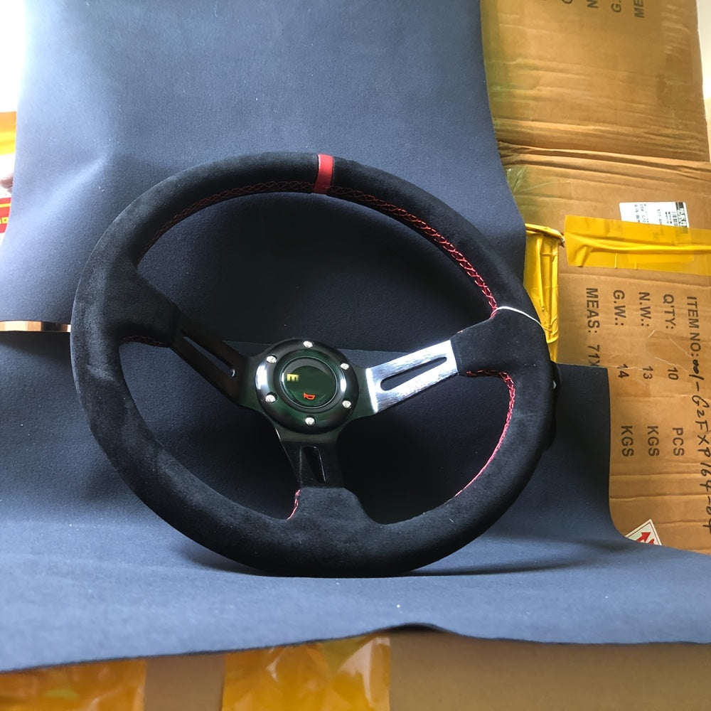 Racing Steering Wheel 14 Inch Non-Slip Grip for Drifting and Gaming