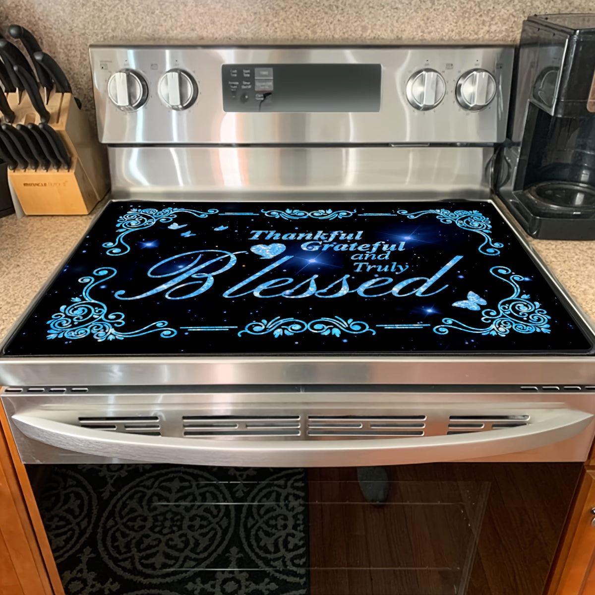 Extra Large Stove Top Cover 72x52cm Heat Resistant Anti-Slip Glass Stove Protector