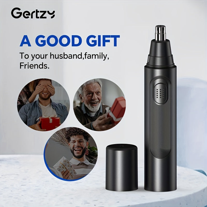 Electric Nose and Ear Hair Trimmer with Dual-Edge Blades Rechargeable USB Quiet Easy Clean