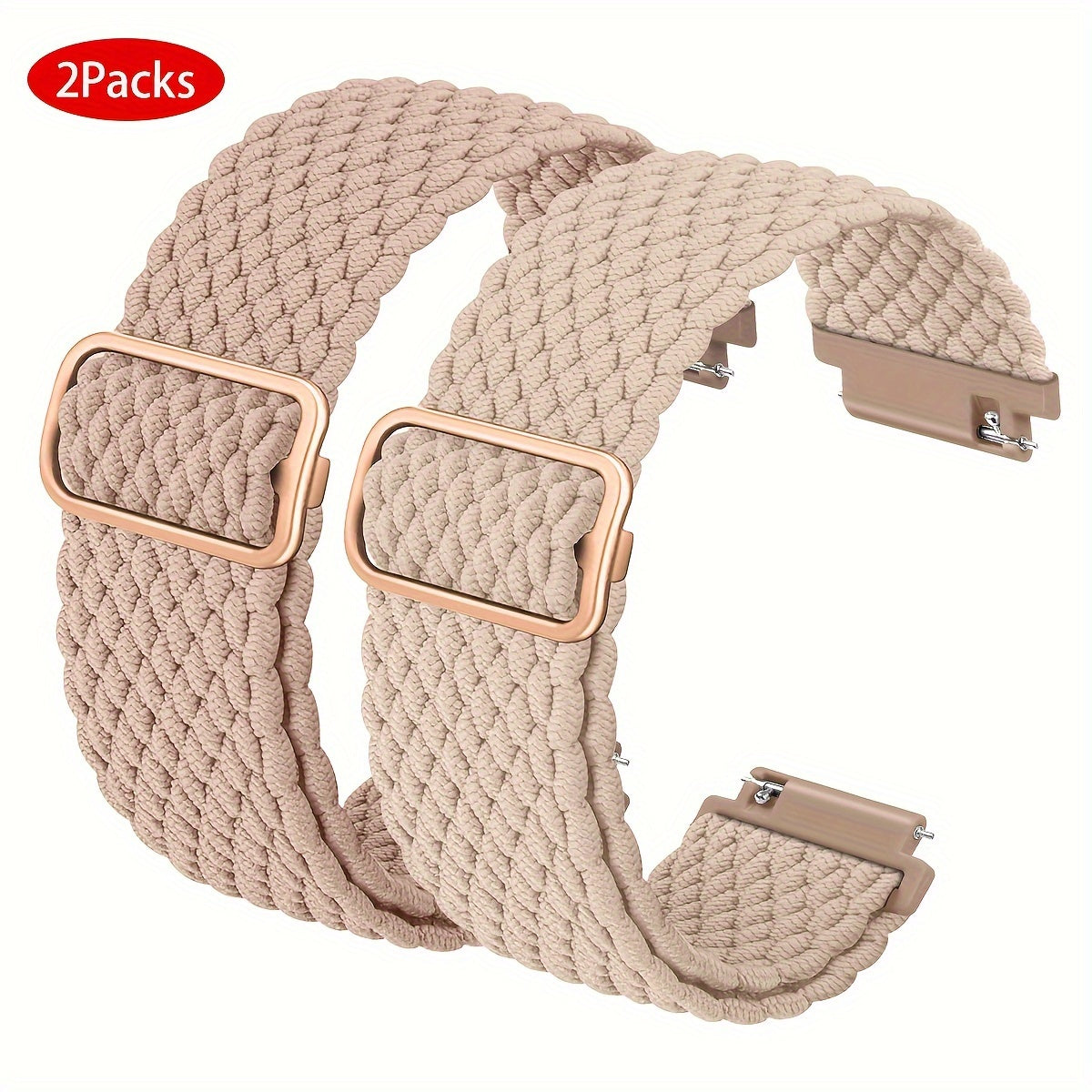 Correas de reloj de nylon trenzado compatibles con 20mm y 22mm para Galaxy Watch 4 y 5 Pro Pulseras elásticas y ajustables