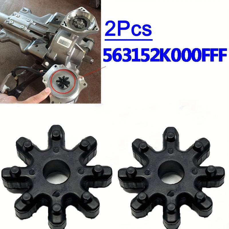 Flexible Steering Column Coupler Rubber Gasket for Korean Cars 2 Pack