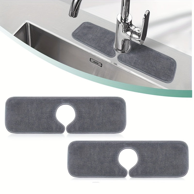 Fast-Drying Microfiber Sink Mat Spill-Proof Moisture-Absorbing Bathroom Pad