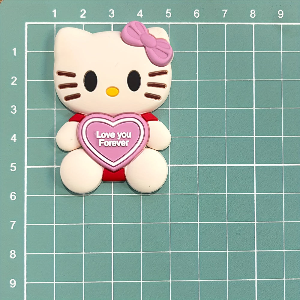 10Pcs Cute Pink PVC Shoe Charms with Heart Strawberry Love Signs for Sandals and Accessories