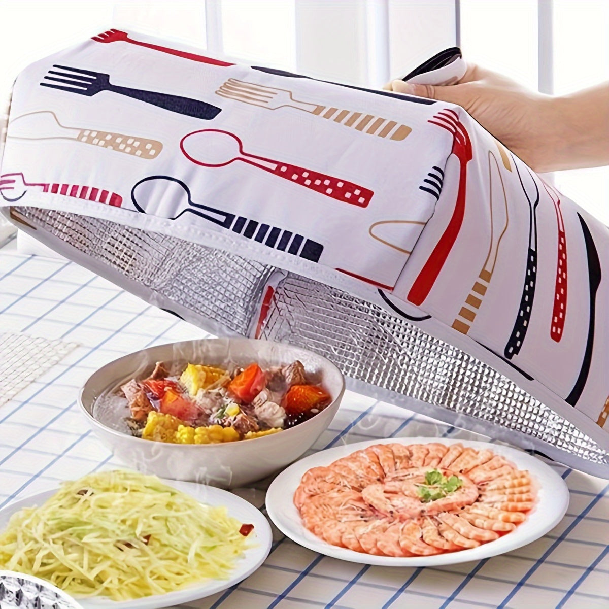 Foldable Insulation Food Cover for Kitchen Dust and Insect Protection 1pc