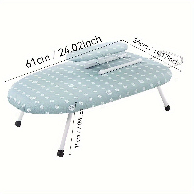 Foldable Ironing Board Space-Saving Stainless Steel and Plastic for Home Office