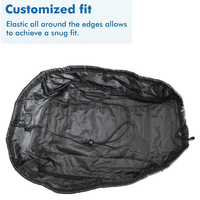 Black Window Air Conditioner Cover 43.18x33.02x7.62cm Dust Water Resistant Outdoor