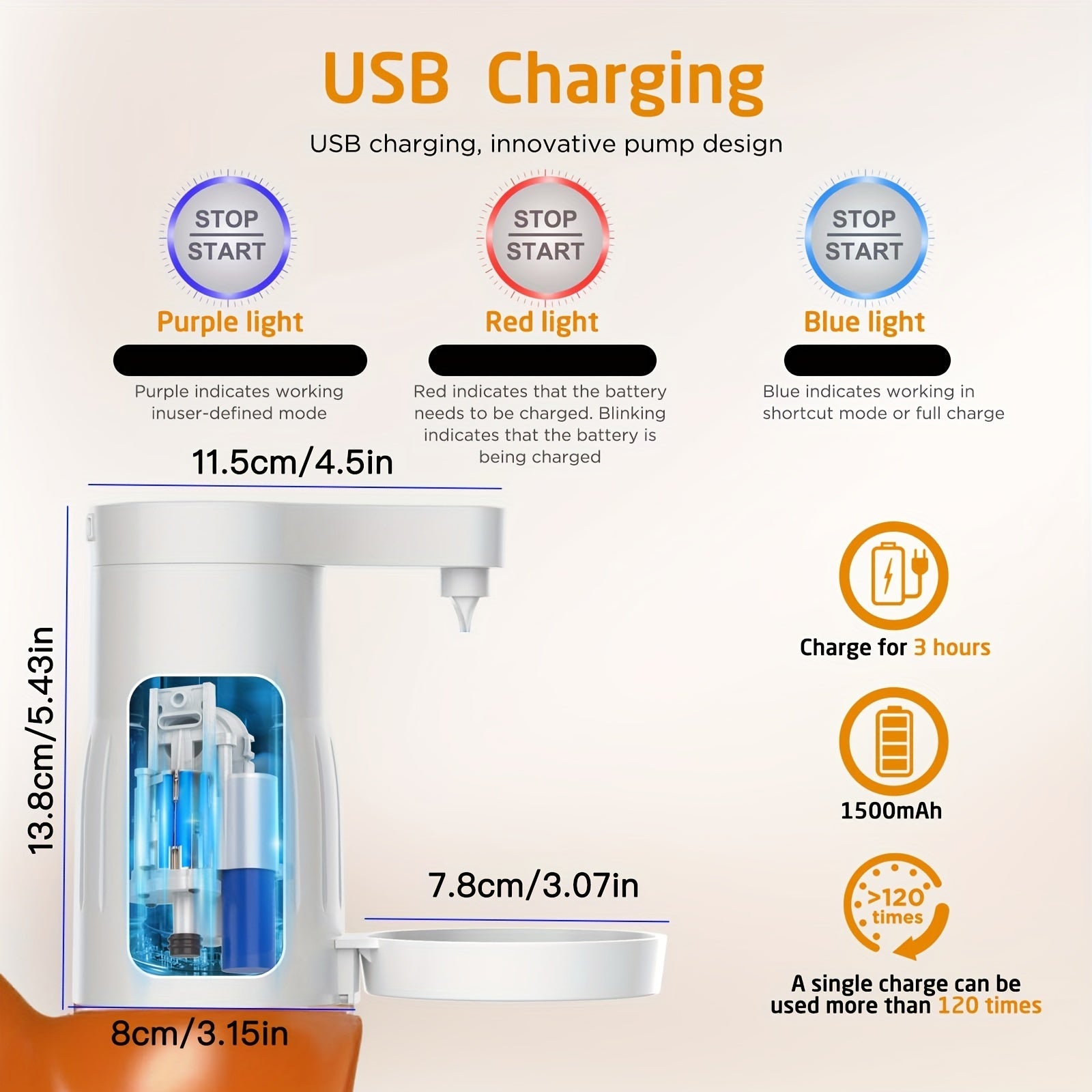 Tahnuhna Elektron Laundry Detergent Dispenser bilan kir yuvish xonangizda tartibda bo'ling. Ushbu qurilma qulay o'lchov stakaniga ega va USB orqali zaryadlanadi, 1500mAh lityum batareyasi bilan ishlaydi. Silikon va ABS dan tayyorlangan, u bardoshli va