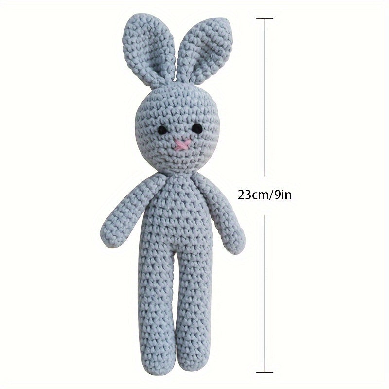 Crochet Baby Bunny Plush Toy for Infants and Toddlers