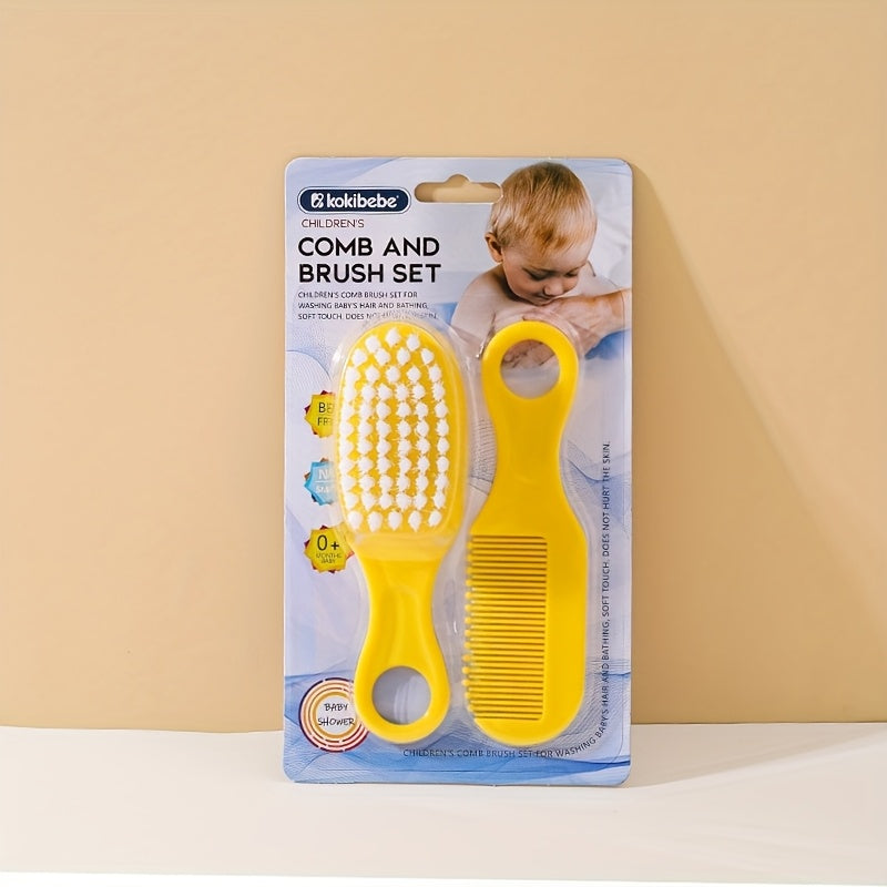 Baby Hair Care Set with Comb and Brush for Newborns and Infants