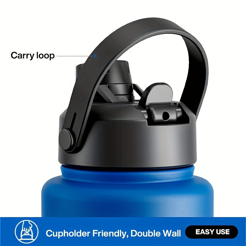 40oz Stainless Steel Water Bottle with 2-in-1 Straw and Spout Lid Leak-Proof BPA-Free for Sports Gym Travel