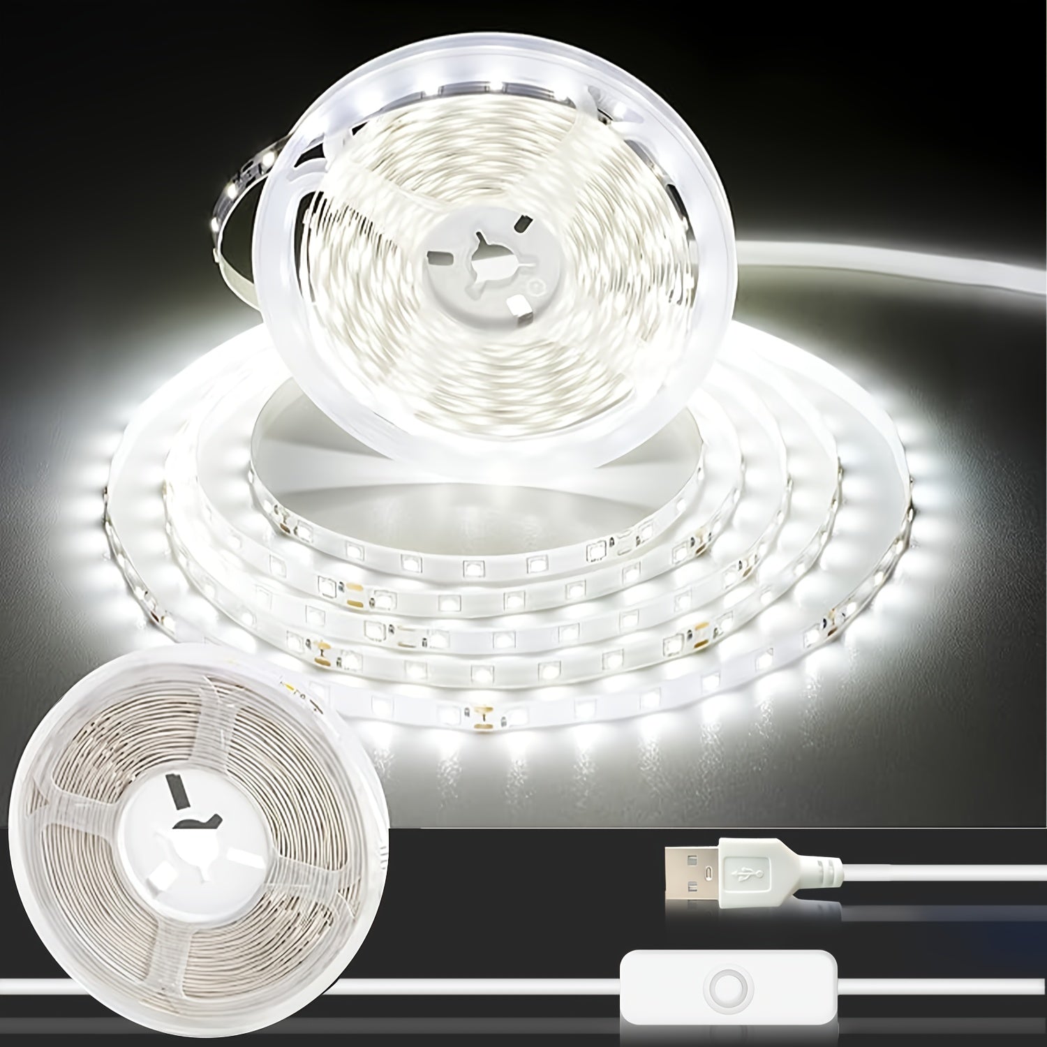 91.44cm RGB LED Strip Lights USB Powered Dimmable Warm White Cool White for Bedroom Kitchen Closet