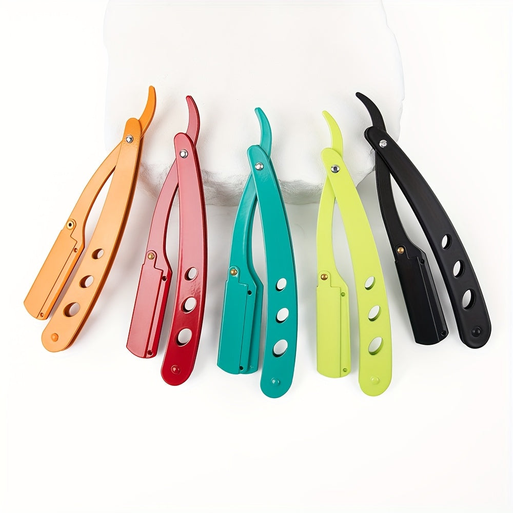 Держатель для straight razor складной металлический для барберского бритья, черный