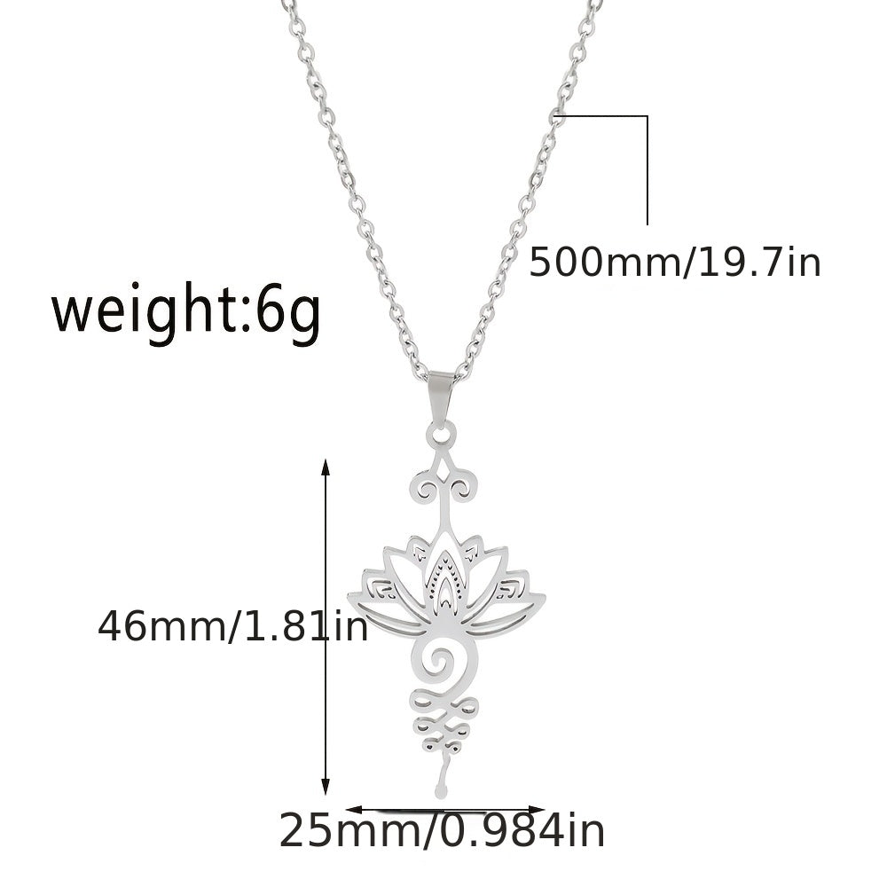 Женское ожерелье-лодочка с кулоном, полая ювелирная украшение, подарок, кулон для йоги