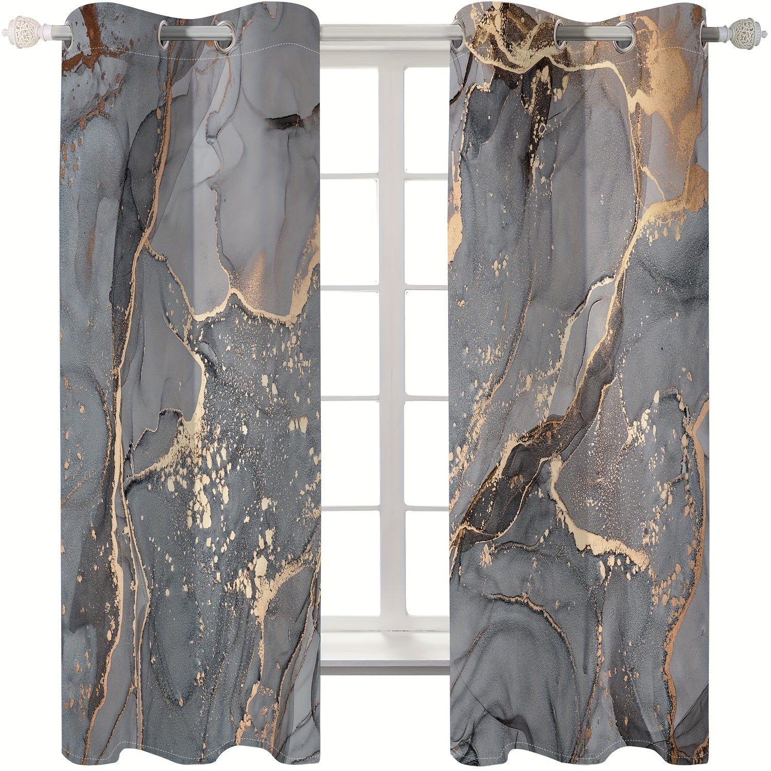 Шторы из мрамора в скандинавском стиле с золотыми прожилками, полупрозрачный полиэстер, декор для гостиной