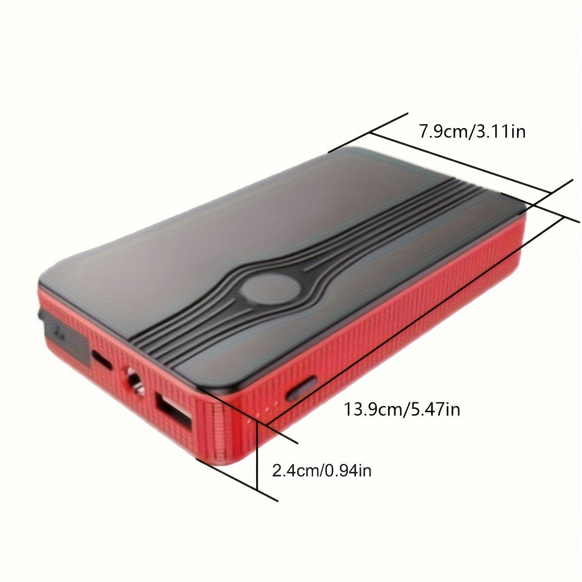 Портативный аккумулятор для запуска автомобиля с USB-зарядкой и перезаряжаемой литий-полимерной батареей