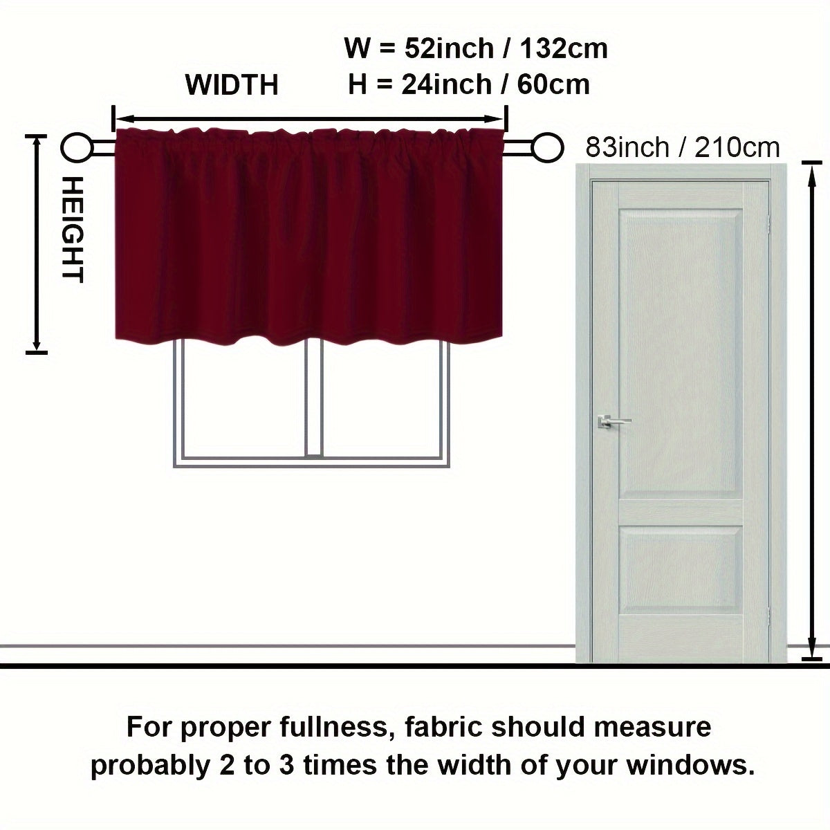 Blackout Heat Insulation Curtain Rod for Kitchen Living Room Bedroom Home Decor