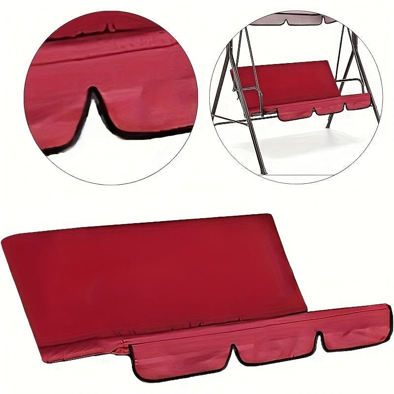 Cubierta impermeable roja para columpio de porche con correas ajustables 149.86x48.26x10.16 cm