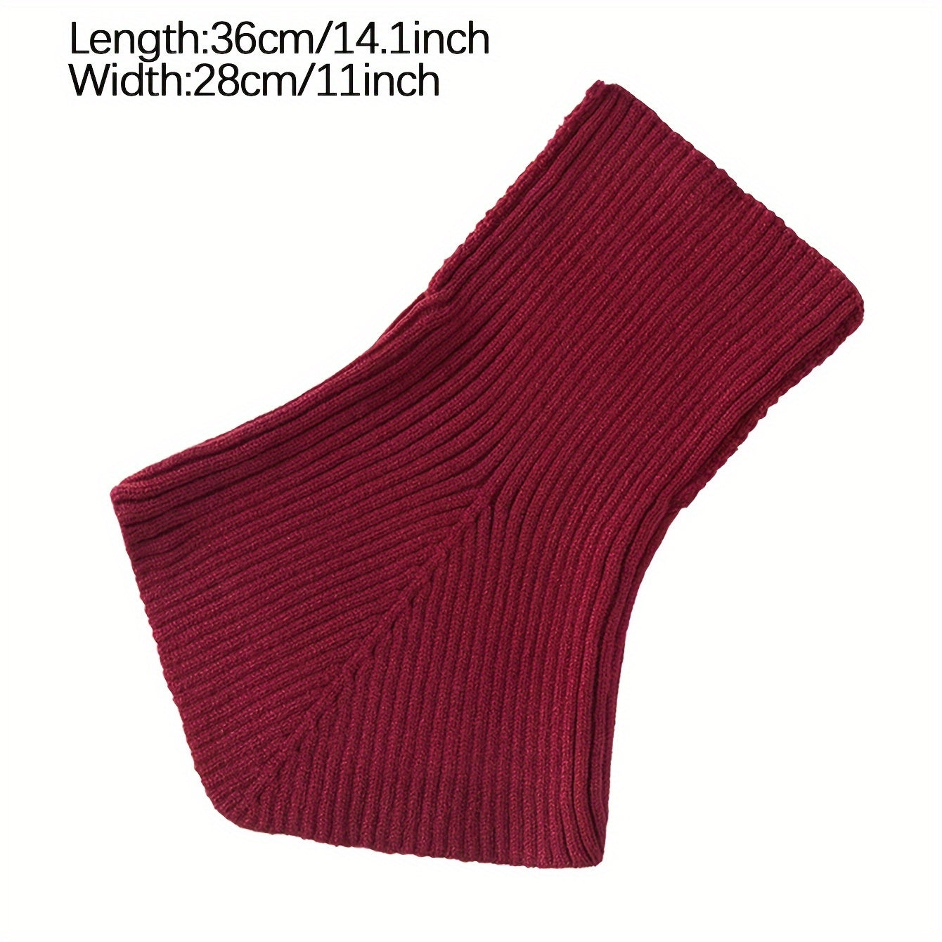 Women’s Turtleneck Gaiter with Striped Knit Details Cozy Winter Neck Cover Windproof Elasticity