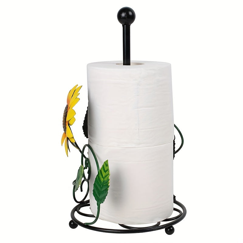 Soporte para servilletas de metal con girasol para cocina, comedor y decoración del hogar