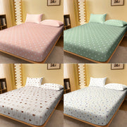 Geometric Heart Pattern Fitted Sheet Made of Soft Brushed Polyester 80-85gsm Under 29cm