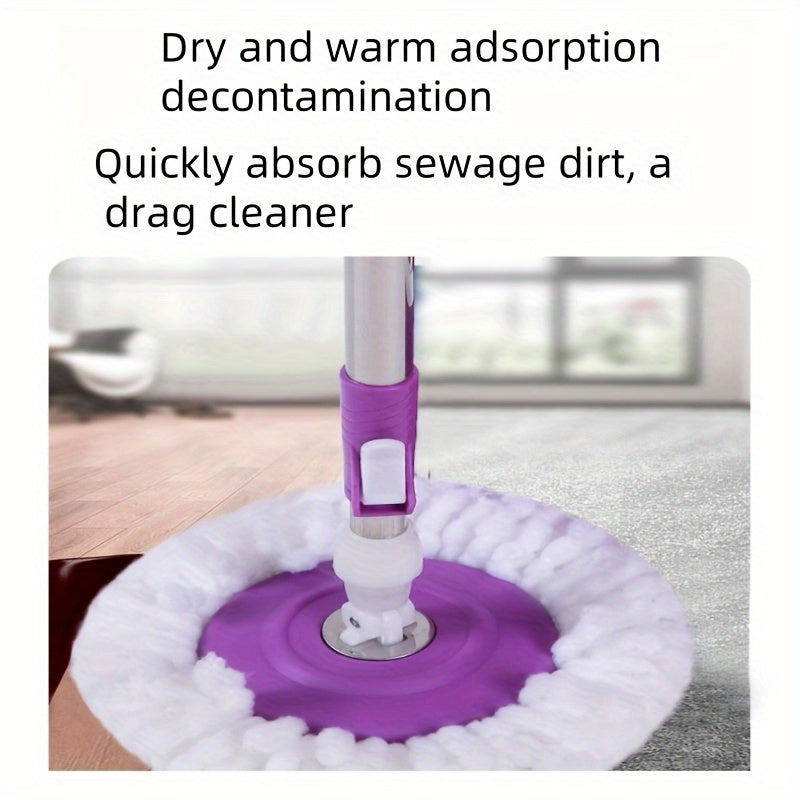 Dual-Drive Spin Mop and Bucket Set for Wet and Dry Floor Cleaning