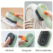 Multifunctional Liquid Shoe Cleaning Brush with Built-in Liquid Container