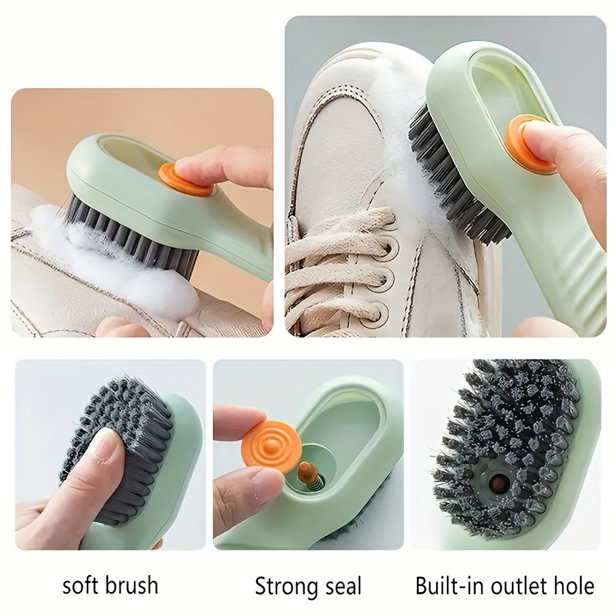 Multifunctional Liquid Shoe Cleaning Brush with Built-in Liquid Container