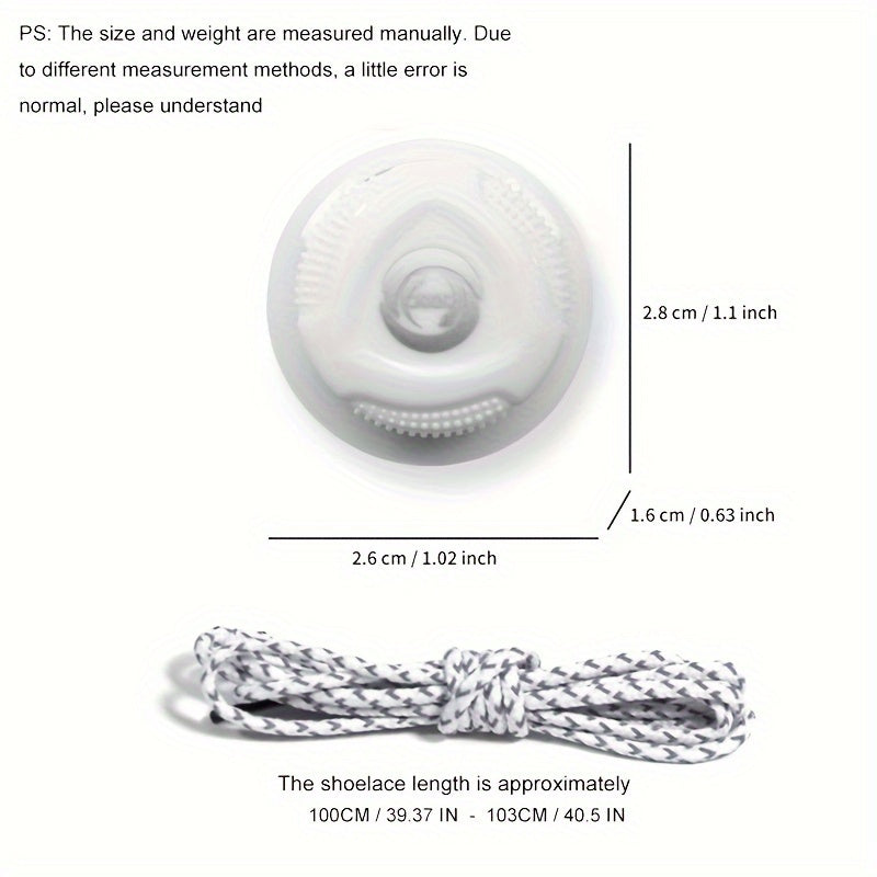 Unisex Sport Shoe Buckles and Laces Set, Rotatable Fasteners, No Tie