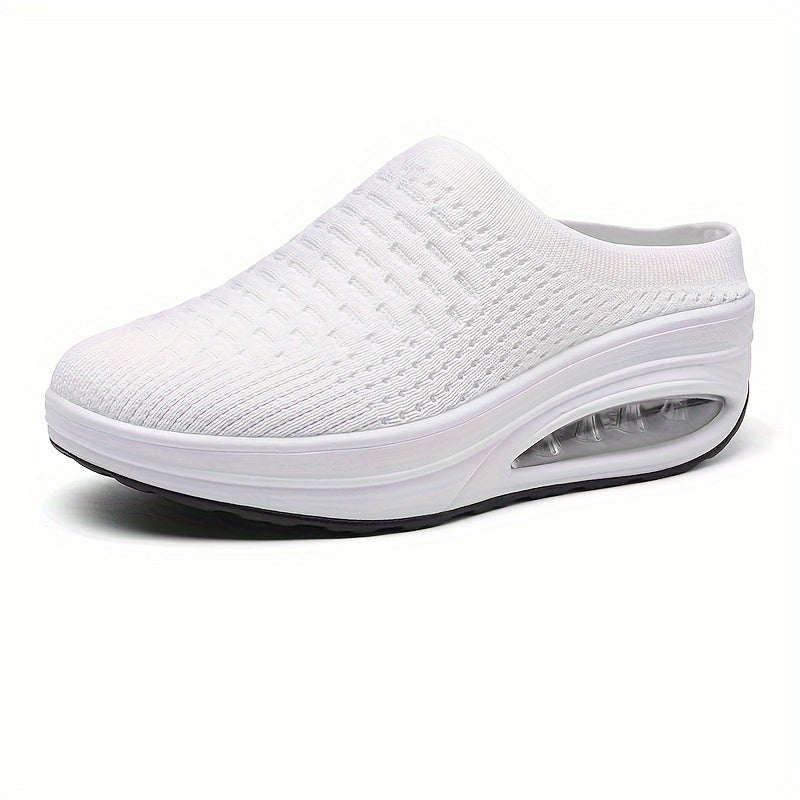 Women's Summer Casual Slip-On Mesh Open-Toe Slippers with Cushioned Sole