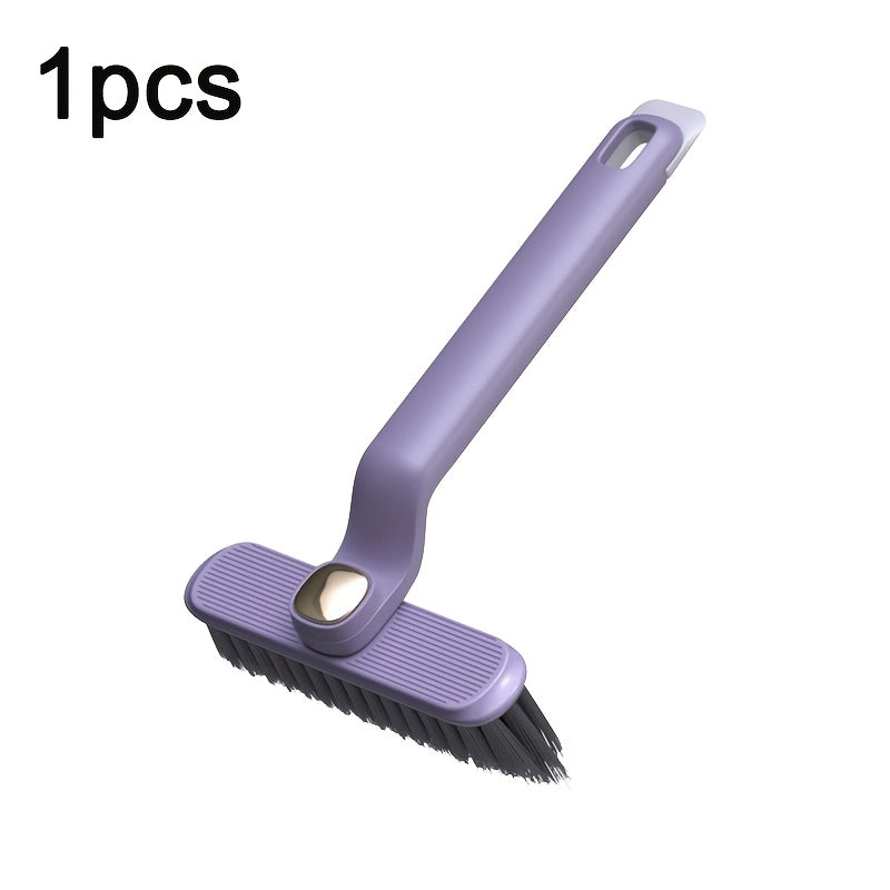 Cepillo de limpieza de baldosas 3 en 1 con cabezal giratorio, estropajo reutilizable para baño y cocina