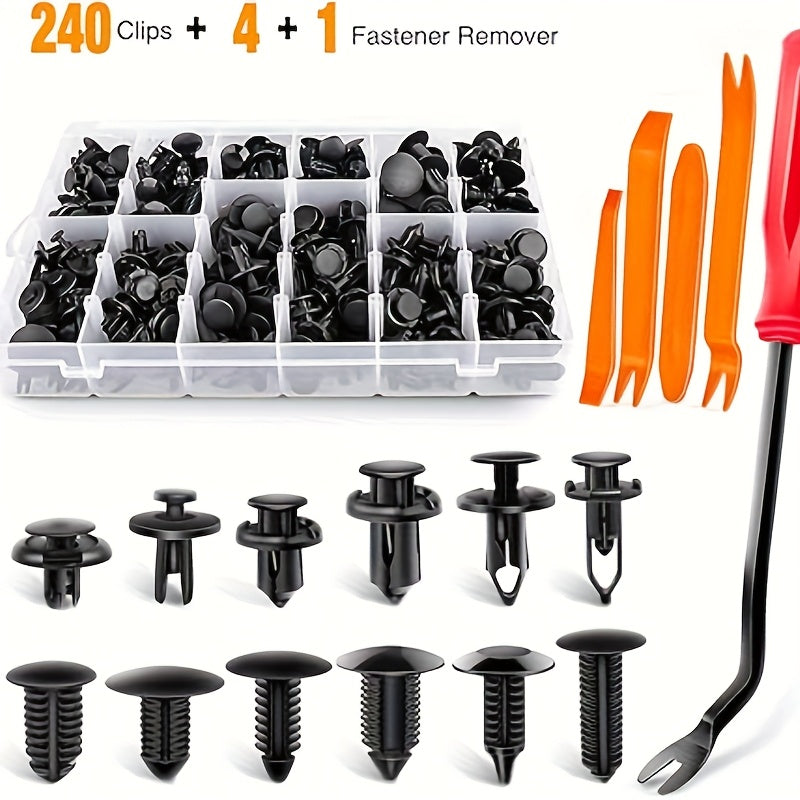 50 Pack Plastic Rivet Fasteners 8mm Push Clips for Car Door Trim