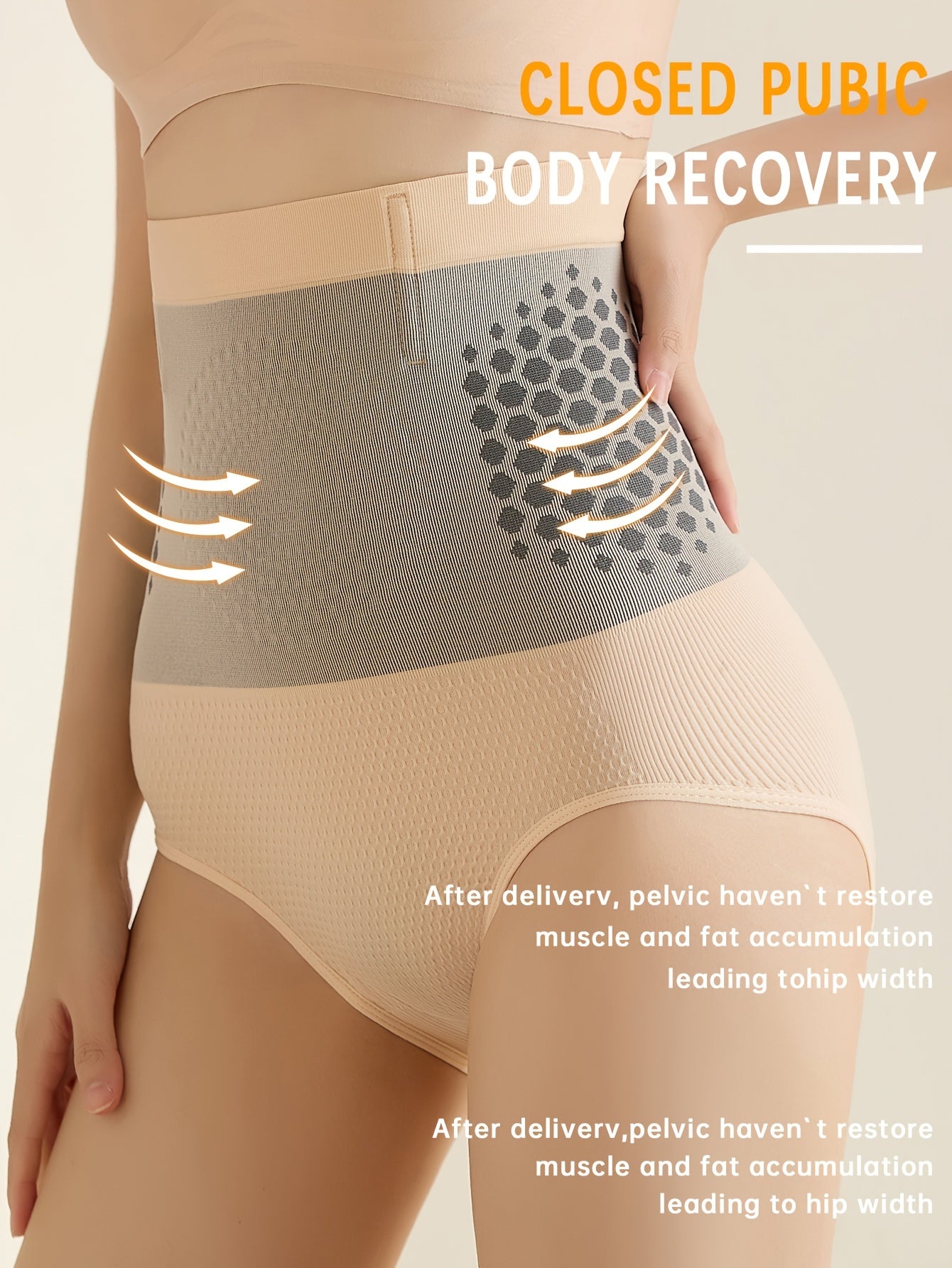 Women's High-Waisted Tummy Control Shapewear Panties Black Nylon Spandex Slimming Waist