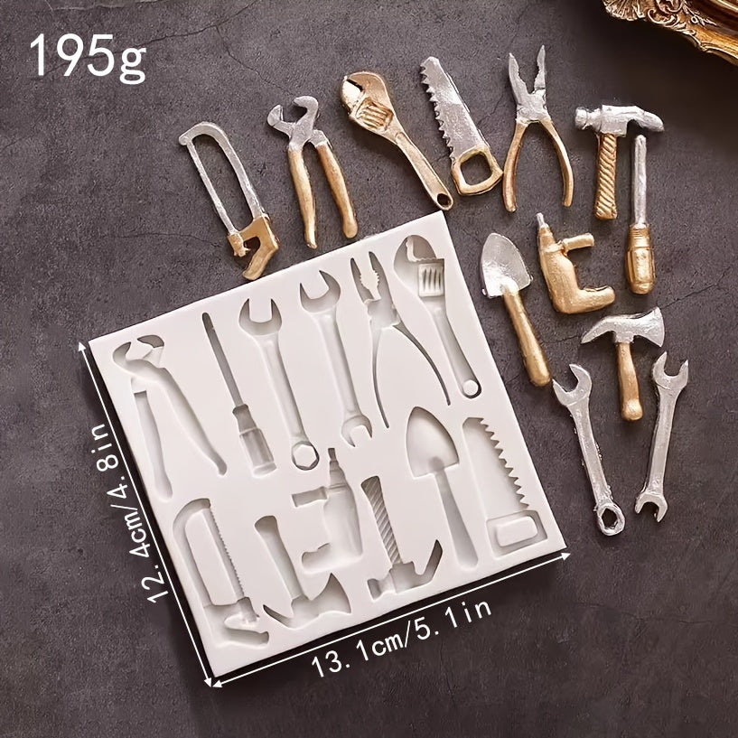 Steam Punk Chocolate Mold 3D Hammer Pliers Faucet DIY Cake Decorating Kitchen Accessory